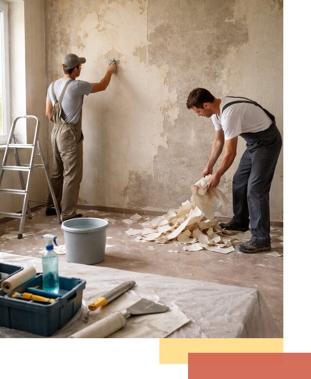 Снятие старых обоев в Балашихе быстро и качественно