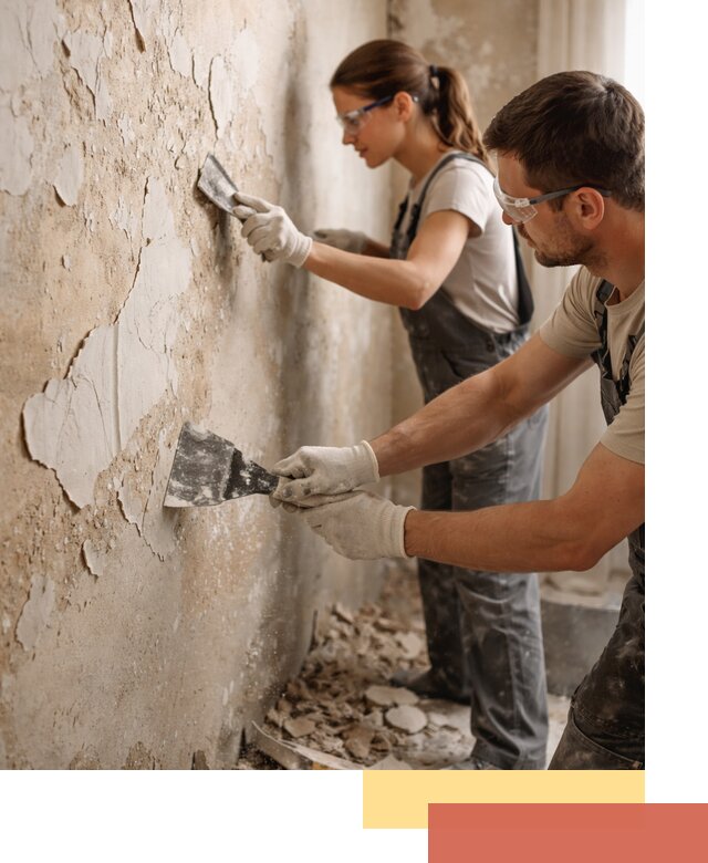 Снятие старой шпаклевки и подготовка поверхностей в Балашихе