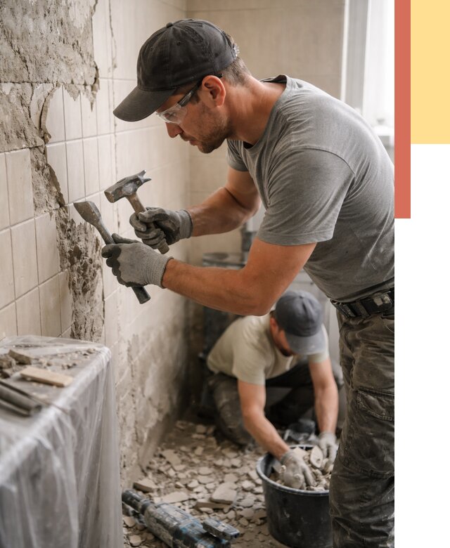 Демонтаж плитки со стен в Балашихе от 872 руб. — быстро и недорого | ОТДЕЛОЧНИК-Блш