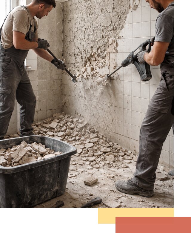 Демонтаж плитки со стен в Балашихе быстро и аккуратно