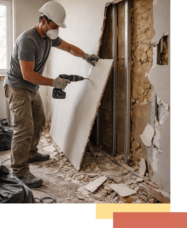 Демонтаж гипсокартона со стен в Балашихе качественно и быстро