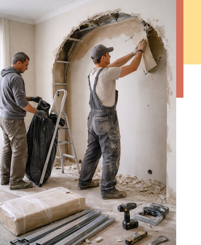 Демонтаж арки из гипсокартона в Балашихе от 3589 руб. — услуги под ключ | ОТДЕЛОЧНИК-Блш