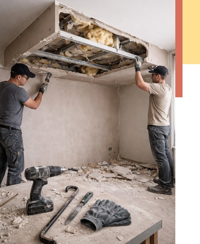 Демонтаж короба из гипсокартона в Балашихе от 1558 руб. — быстро и недорого | ОТДЕЛОЧНИК-Блш