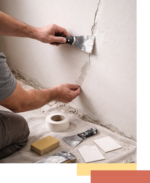 Заделка трещин и сколов в стенах и потолках в Балашихе