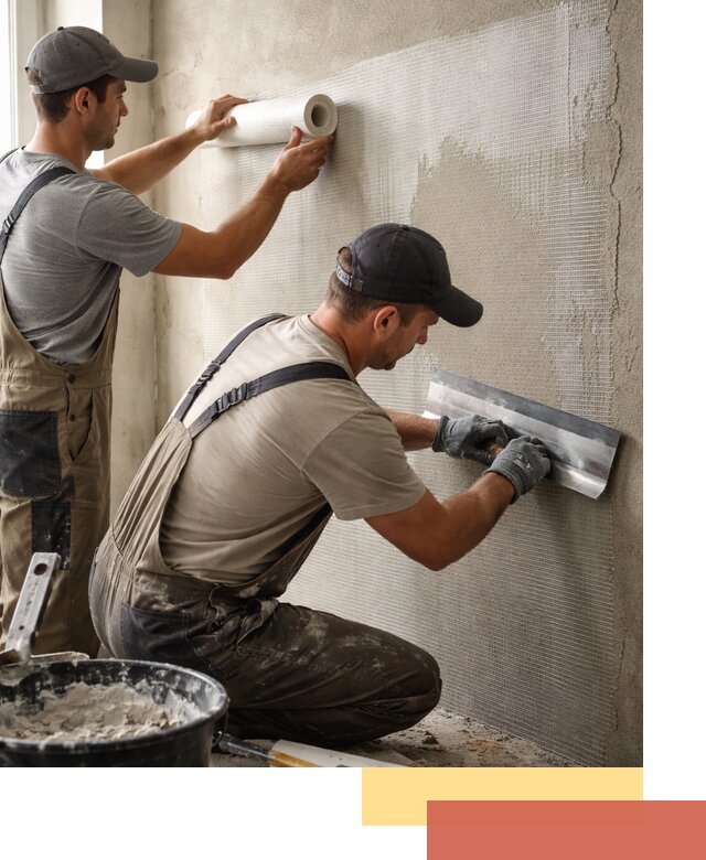 Армирование стен стеклосеткой в Балашихе для прочной отделки