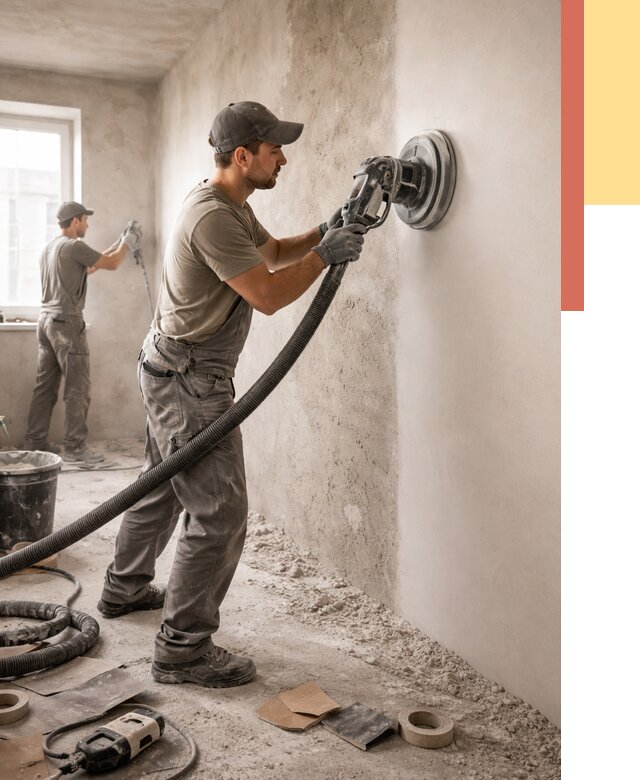 Шлифовка стен в Балашихе от 1230 руб/м2 — быстро и недорого | ОТДЕЛОЧНИК-Блш