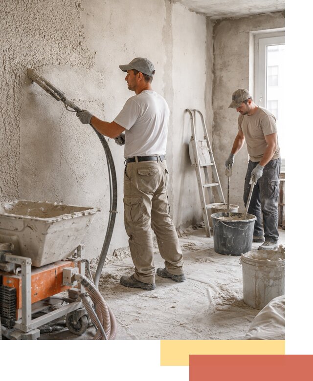 Машинная штукатурка стен в Балашихе — быстро и качественно