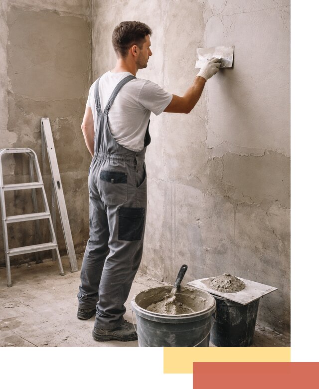 Штукатурка стен в ванной под ключ в Балашихе