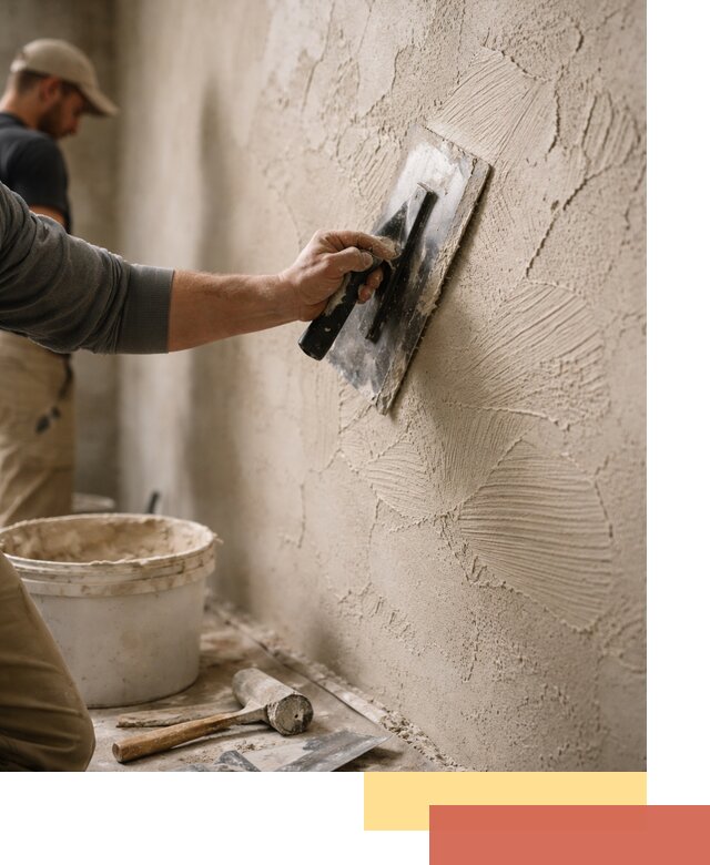 Фактурная штукатурка стен в Балашихе — монтаж, отделка, реставрация