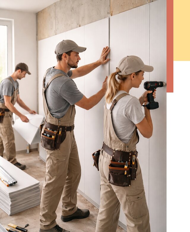 Монтаж ПВХ панелей на стены в Балашихе от 461 руб/м2 — быстро и недорого | ОТДЕЛОЧНИК-Блш