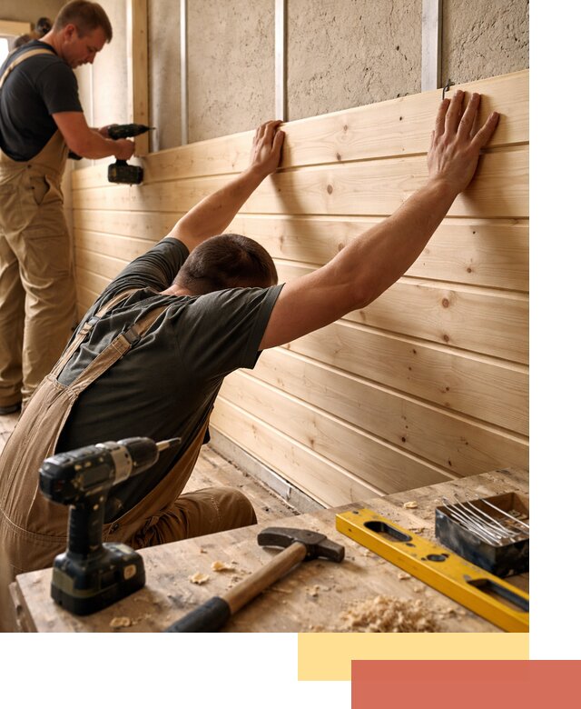 Монтаж деревянной вагонки на стены в Балашихе быстро и качественно