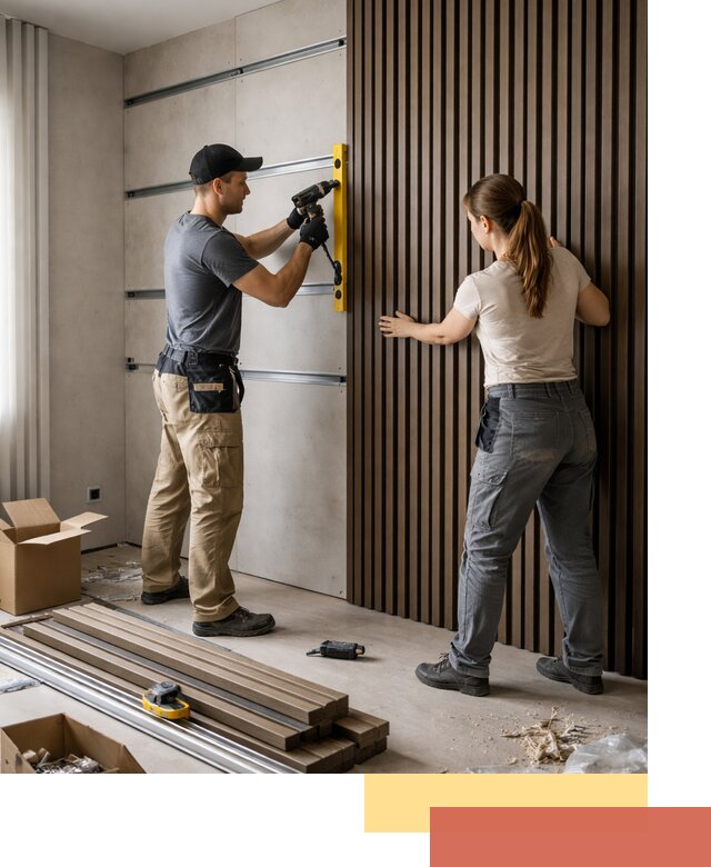 Монтаж реечных панелей на стены в Балашихе