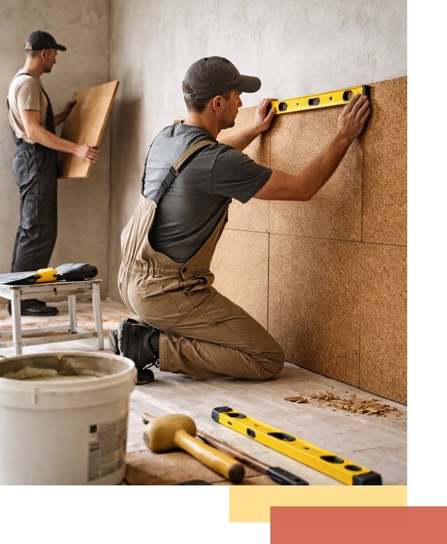 Монтаж пробковых панелей на стены в Балашихе быстро и качественно