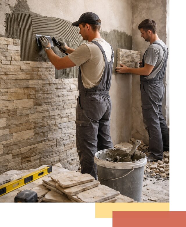 Монтаж искусственного камня в Балашихе — облицовка стен и фасадов