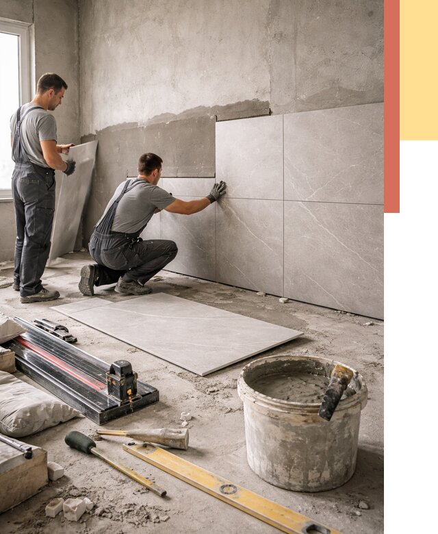 Облицовка стен керамогранитом в Балашихе от 4306 руб./м² — услуги под ключ | ОТДЕЛОЧНИК-Блш