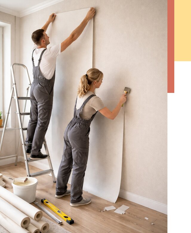 Поклейка флизелиновых обоев в Балашихе от 6152 руб. | Быстро и недорого — ОТДЕЛОЧНИК-Блш