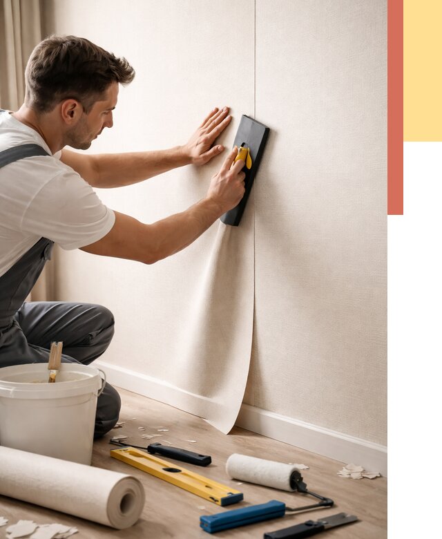 Поклейка виниловых обоев в Балашихе от 4614 руб. | Быстро и недорого — ОТДЕЛОЧНИК-Блш