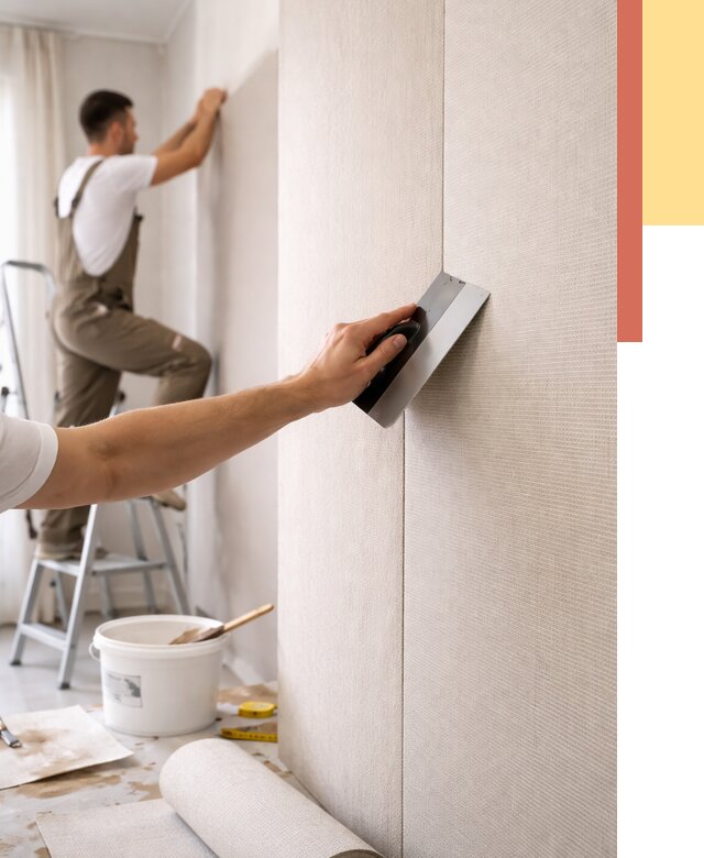 Поклейка текстильных обоев в Балашихе от 4614 руб. под ключ | ОТДЕЛОЧНИК-Блш