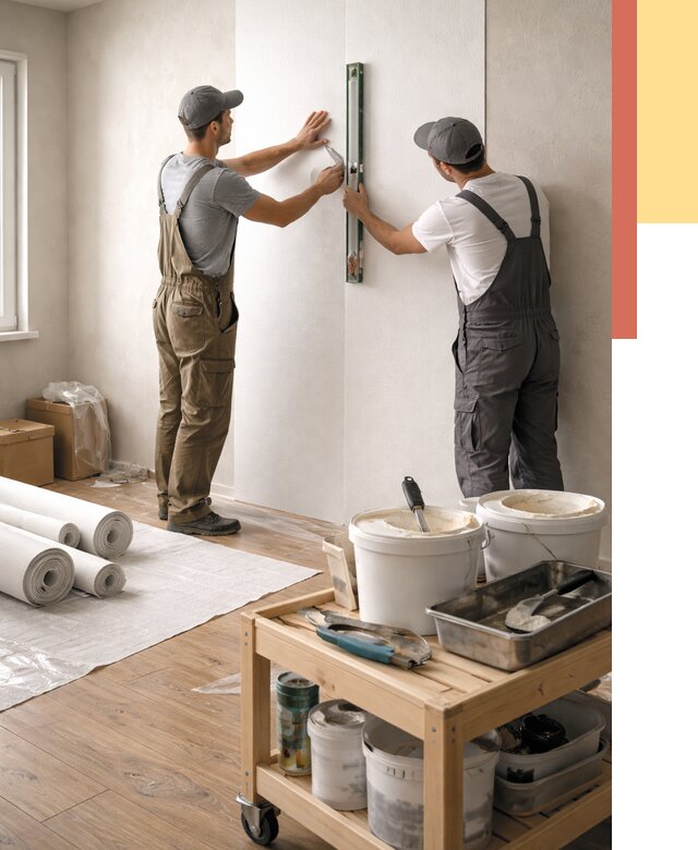 Поклейка стеклообоев в Балашихе от 6664 руб. за м2 — быстро и недорого | ОТДЕЛОЧНИК-Блш