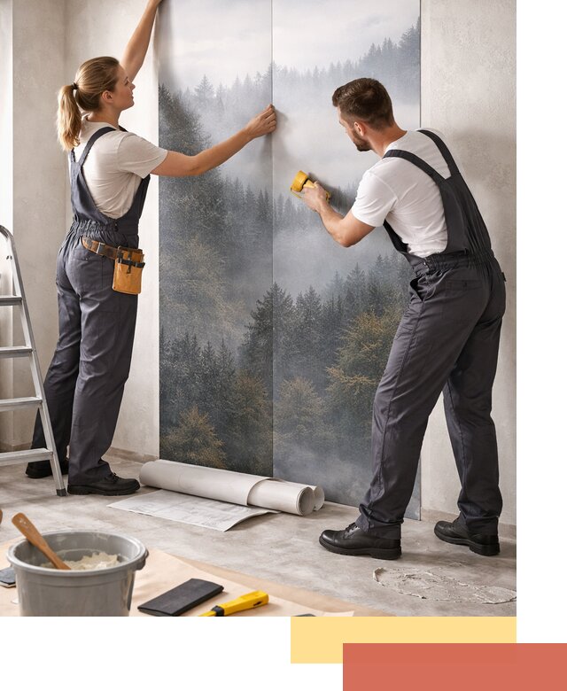 Поклейка фотообоев профессионально в Балашихе под ключ