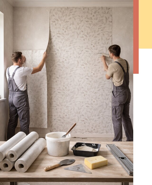 Поклейка обоев с подбором рисунка в Балашихе от 3589 руб. | ОТДЕЛОЧНИК-Блш - быстро и недорого