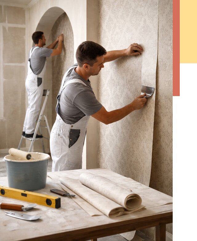 Поклейка обоев на сложные стены в Балашихе от 2871 руб. под ключ | ОТДЕЛОЧНИК-Блш