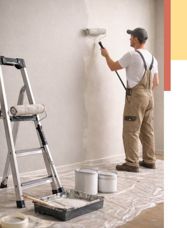 Покраска стен латексной краской в Балашихе от 4614 руб. за м2 | ОТДЕЛОЧНИК-Блш