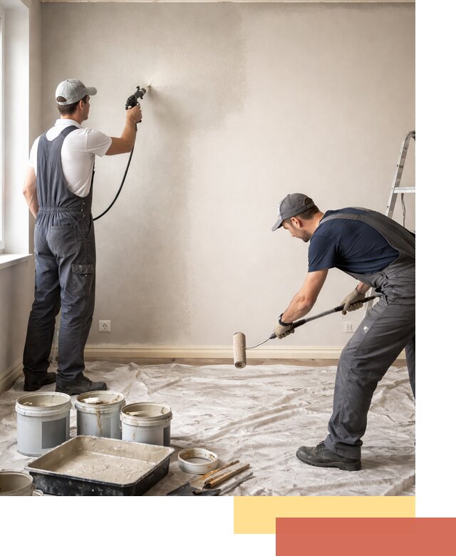 Покраска стен моющейся краской и защита поверхностей в Балашихе