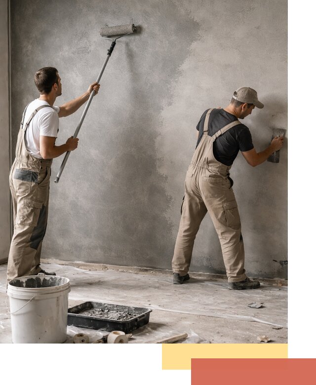 Покраска стен под бетон в Балашихе профессионально и недорого