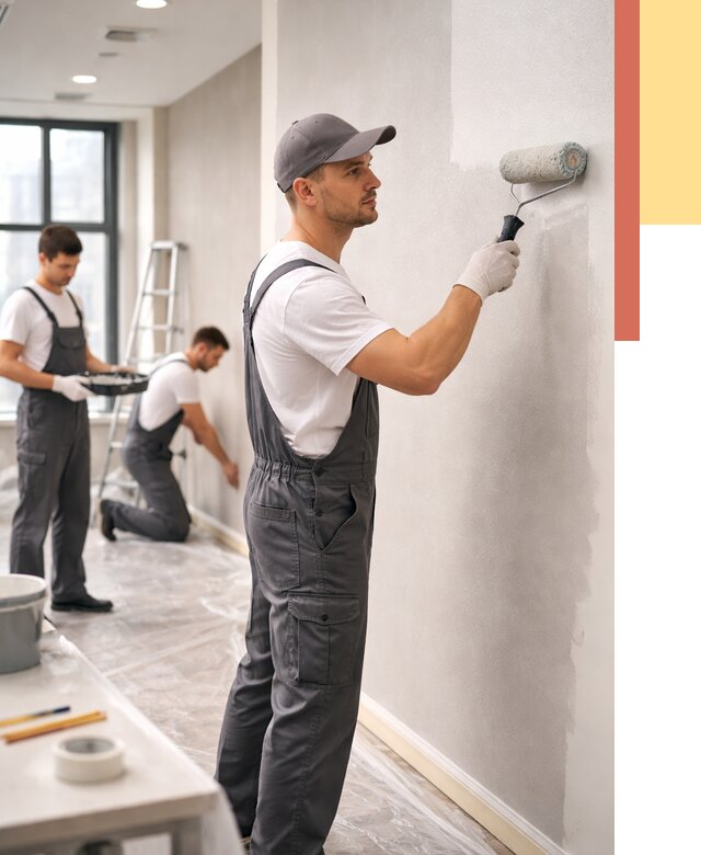 Покраска стен в офисе в Балашихе от 8715 руб. — быстро и недорого | ОТДЕЛОЧНИК-Блш