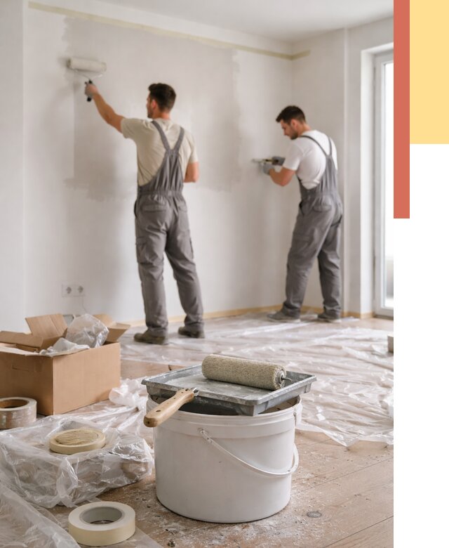 Покраска стен в квартире в Балашихе от 2563 руб/м2 — быстро и недорого | ОТДЕЛОЧНИК-Блш