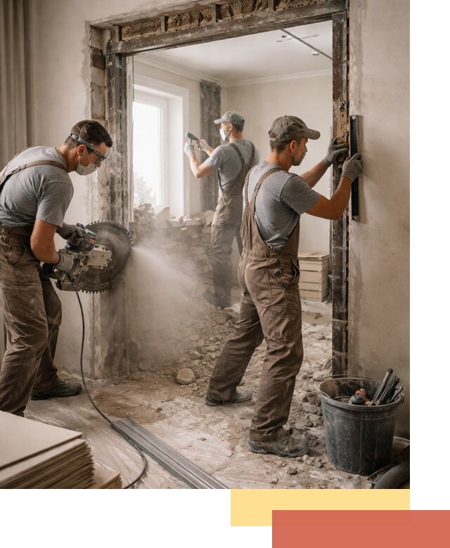 Расширение дверного проема под установку новой двери в Балашихе