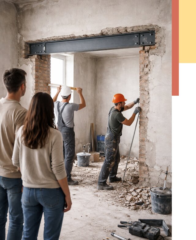 Усиление проема в стене в Балашихе от 9740 руб. — усиление дверного проема металлоконструкцией | ОТДЕЛОЧНИК-Блш