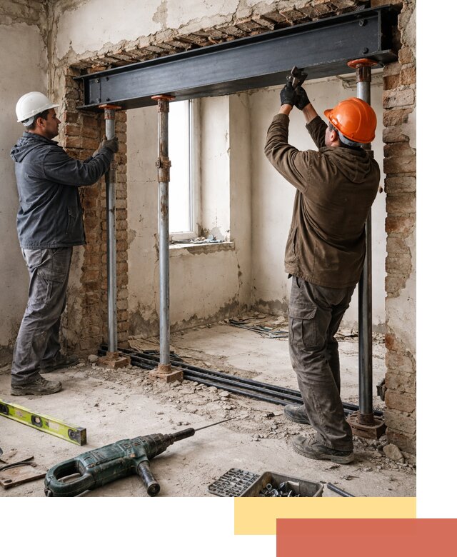 Усиление проема в стене в Балашихе для расширения и безопасности