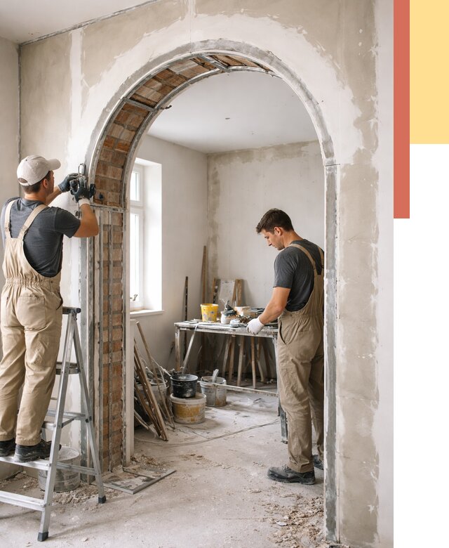 Устройство арочного проема в Балашихе от 9740 руб. под ключ — быстро и недорого | ОТДЕЛОЧНИК-Блш