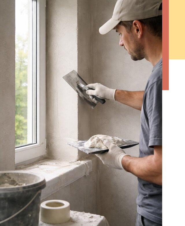 Штукатурка откосов в Балашихе от 4614 руб/м² — услуги и выравнивание под ключ | ОТДЕЛОЧНИК-Блш