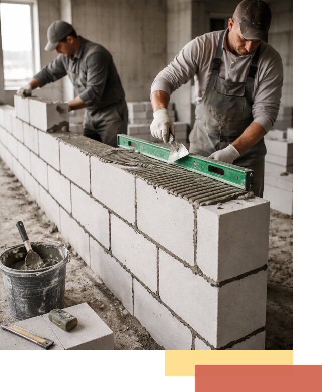 Кладка перегородок из газобетона в Балашихе быстро и качественно