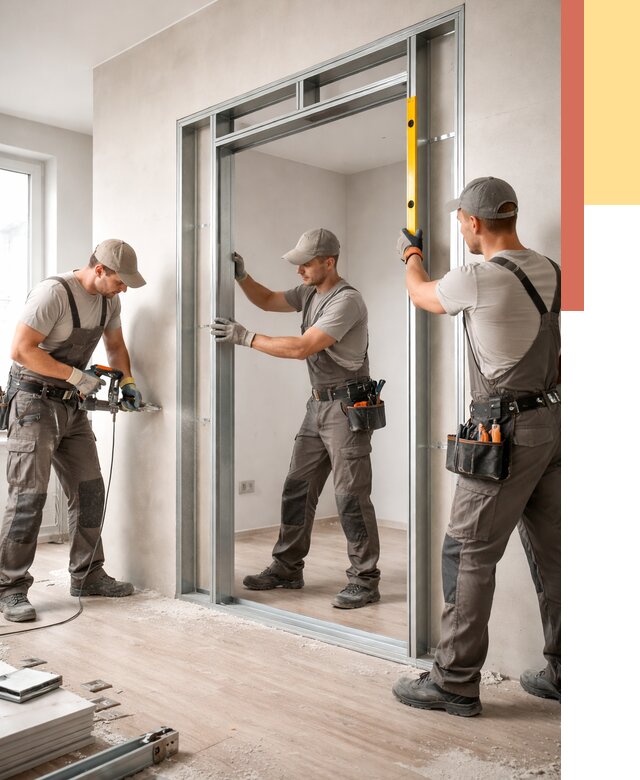 Устройство дверного проема в перегородке в Балашихе от 4614 руб. под ключ | ОТДЕЛОЧНИК-Блш