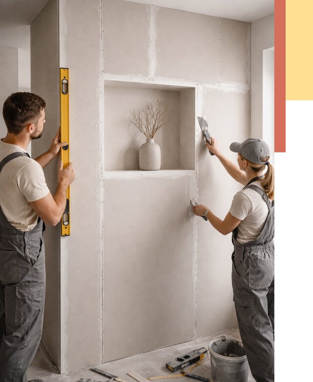 Перегородка из гипсокартона с нишей в Балашихе от 3332 руб. под ключ | ОТДЕЛОЧНИК-Блш