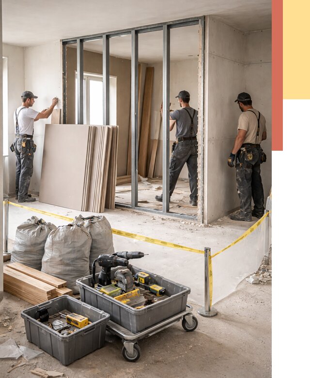 Перенос гипсокартонной перегородки в Балашихе под ключ от 4614 руб. | Демонтаж и монтаж – ОТДЕЛОЧНИК-Блш