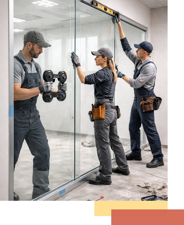 Профессиональный монтаж стеклянных перегородок в Балашихе