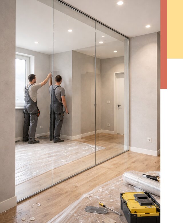 Безрамные стеклянные перегородки в Балашихе — монтаж от 9740 руб. | ОТДЕЛОЧНИК-Блш