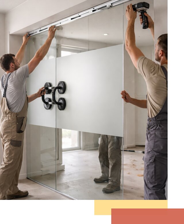 Матовые стеклянные перегородки под ключ в Балашихе