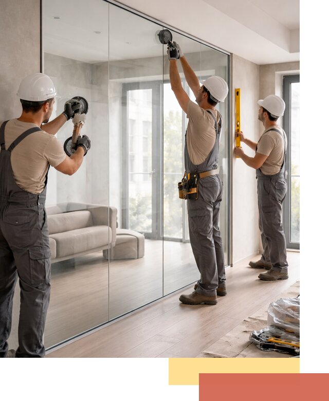 Перегородки из закаленного стекла в Балашихе для офисов и квартир