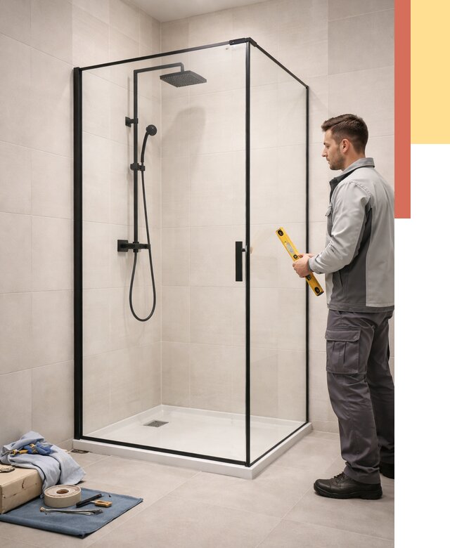 Стеклянные перегородки для душа в Балашихе от 12816 руб. | Монтаж под ключ — ОТДЕЛОЧНИК-Блш