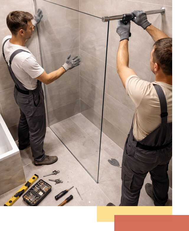 Стеклянные перегородки для душа в Балашихе — изготовление и монтаж