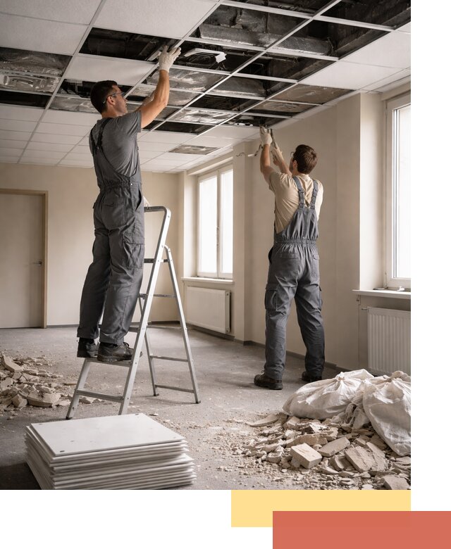 Демонтаж потолков Армстронг профессионально в Балашихе