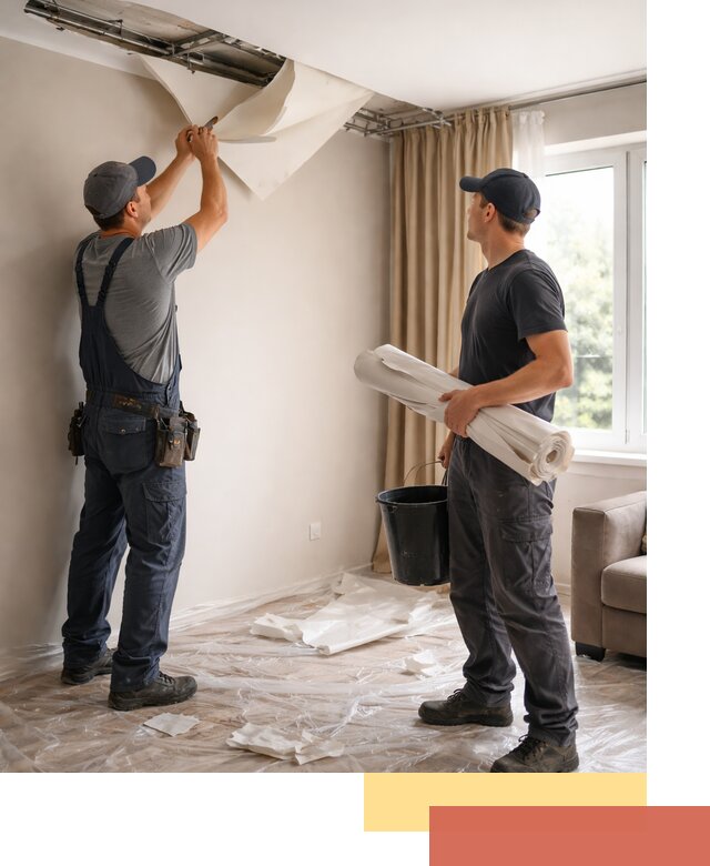 Демонтаж натяжного потолка в Балашихе быстро и аккуратно