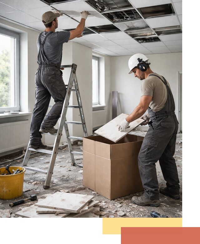 Демонтаж потолочной плитки в Балашихе быстро и аккуратно