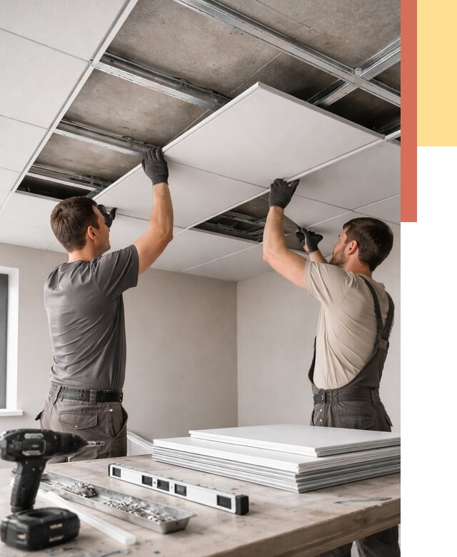 Монтаж кассетного потолка в Балашихе от 4614 руб/м2 — установка и сборка | ОТДЕЛОЧНИК-Блш